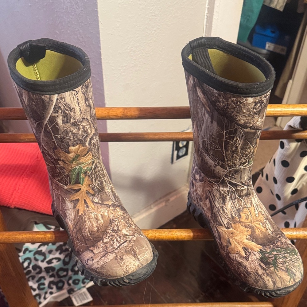 Realtree Camouflage Kids Rain & Snow Boots